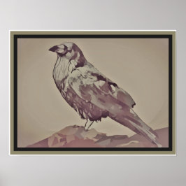 Black & White Bird Poster