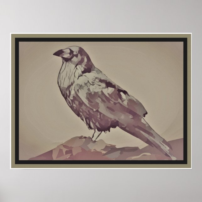 Black & White Bird Poster (Framsidan)