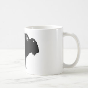 Black & White Bison Buffalo Silhouette-poppart Kaffemugg