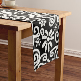 Black White Blommigt & Swirls Flowers Flower Mönst