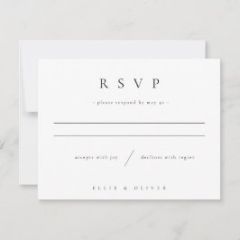 Black & White Boho Photo Bröllop Modern OSA Kort
