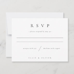 Black & White Boho Photo Bröllop Modern OSA Kort