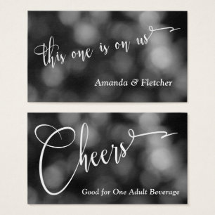 Black & White Bokeh Light Typography Drink Biljett