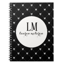 Black & White Bow Monogram