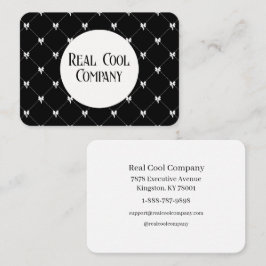 Black & White Bow Monogram Business Card Visitkort