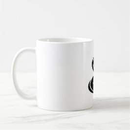 Black White Brev S Monogram Kaffemugg