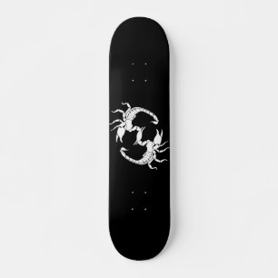 Black & White Brev S - två korpioner Mini Skateboard Bräda 18,5 Cm