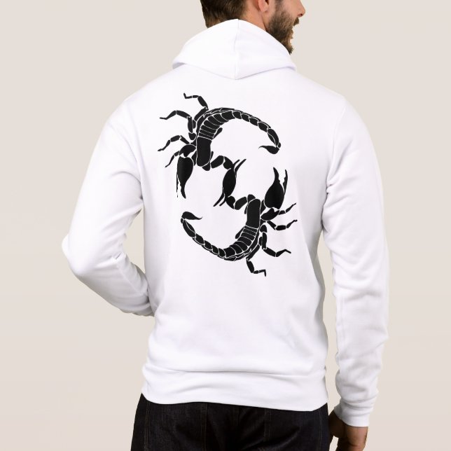 Black & White Brev S - två korpioner T Shirt (Baksida)