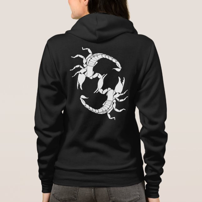 Black & White Brev S - två korpioner T Shirt (Baksida)