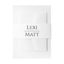 Black White Bröllop Belly Band