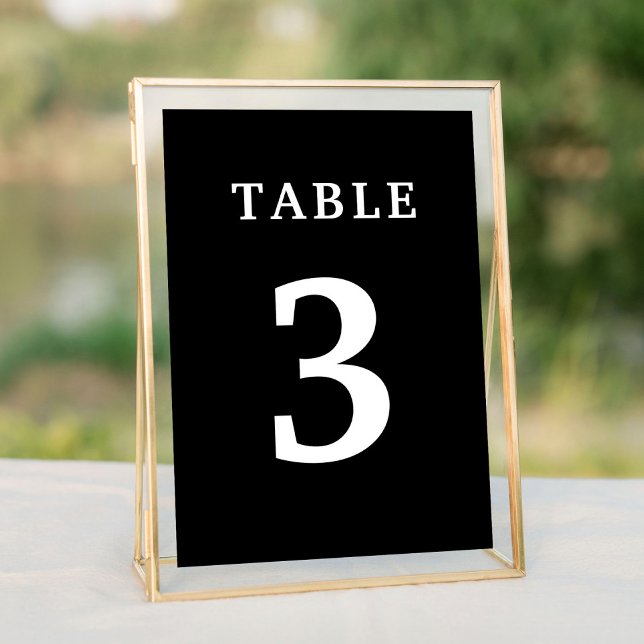 Black White Bröllop Bordsnummer (Black White Wedding Table Number
)