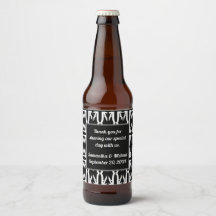 Black White Bröllop Modern Guest Tack
