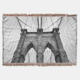 Black & White Brooklyn Bridge Architectural Detail Filt