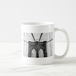 Black White Brooklyn Bridge New York Kaffemugg