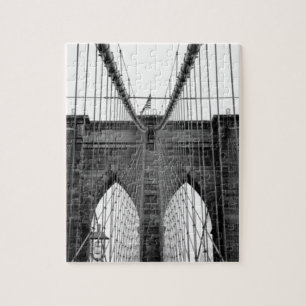 Black White Brooklyn Bridge New York Pussel