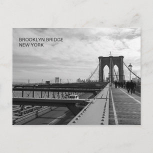 Black White Brooklyn Bridge - NY New York nr 1 Vykort