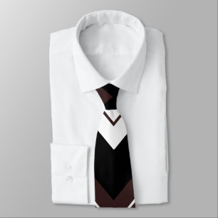 Black White Brown Chevron Rand Mönster Slips