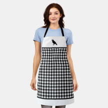 Black & White Buffalo Play Black Kråka Apron
