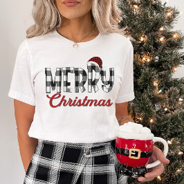 Black & White Buffalo Play Cheery God jul T Shirt