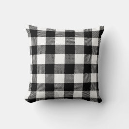 Black White Buffalo Play Farmhouse Decor Kudde