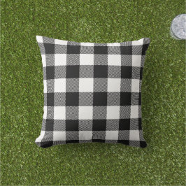 Black White Buffalo Play Farmhouse Decor Kudde