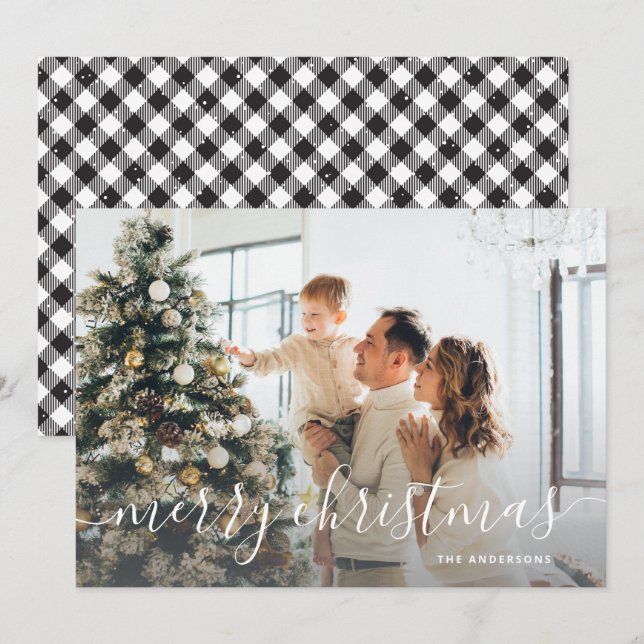 Black White Buffalo Play Photo God jul Julkort (Fram/baksida)