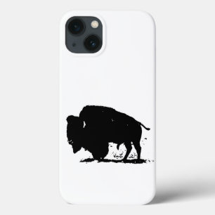 Black & White Buffalo Silhouette
