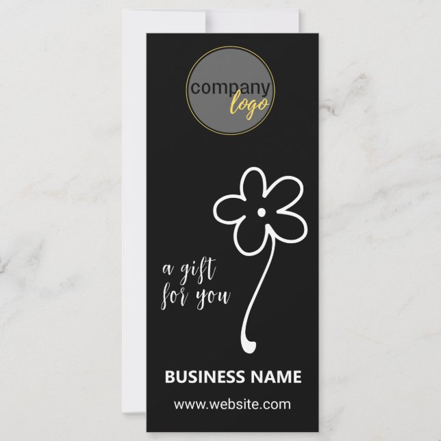 BLACK WHITE Business LOGOTYP FLOWER GIFT CERTIFICA (Framsida)