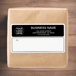 Black & White Business Logotyp l Company Shipping Fraktsedel