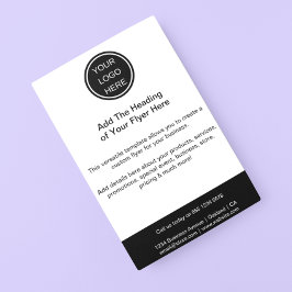 Black & White Business Logotyp l Marknadsföring Co Flygblad