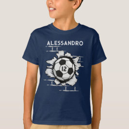 Black White Busting out-fotbollsspel T Shirt
