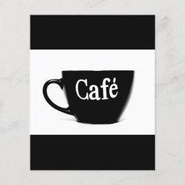 BLACK WHITE CAFE COFFEE MUGG MORNING BEVERAGE LOGO FLYGBLAD