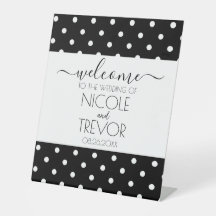 Black & White Calligraphy Polkadots