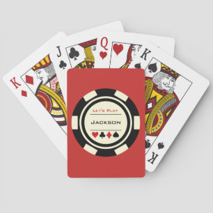 Black White Casino Poker Chip Anpassningsbar Casinokort