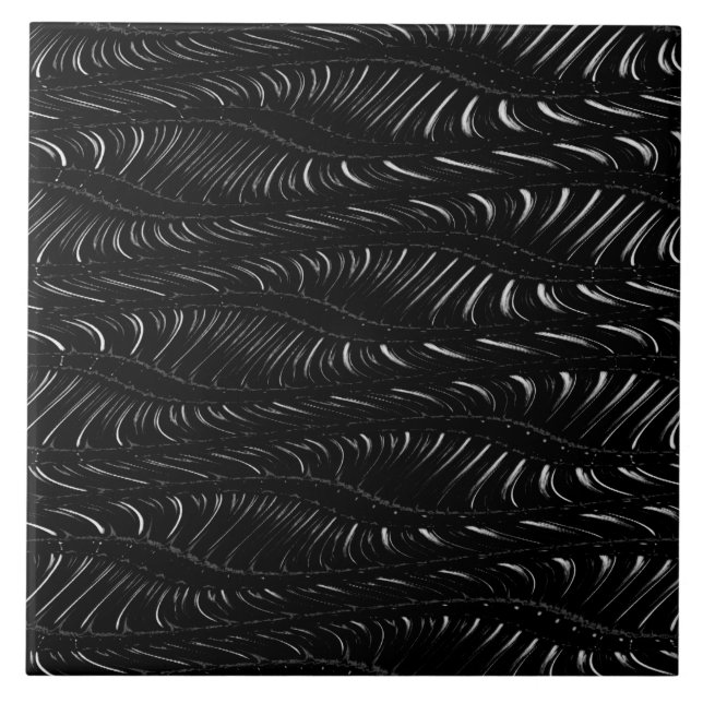 Black White Ceramic Tile Kakelplatta (Framsidan)