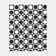 Black White Checkated Polka dots
