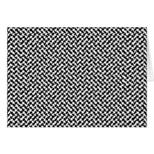 Black White Checkboard Hälsningskort