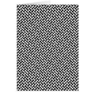 Black White Checkboard Hälsningskort