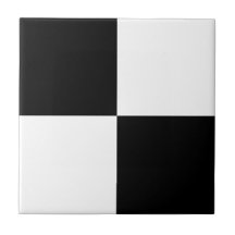 Black White Checker-designer Tile-keramik