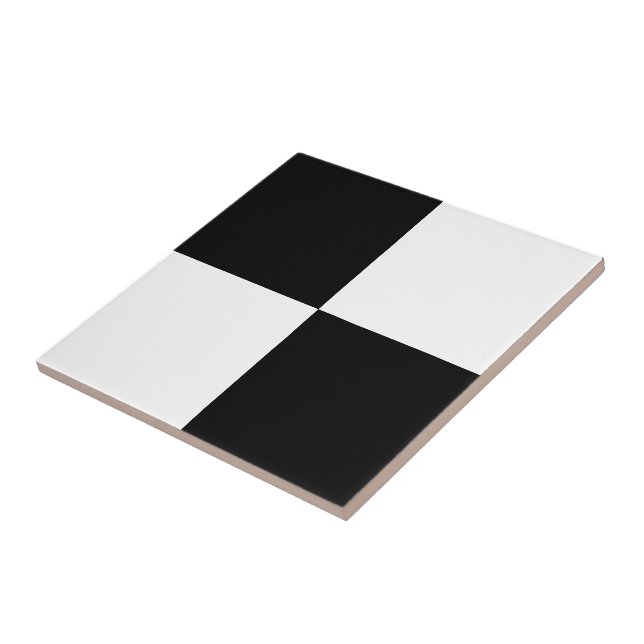 Black White Checker-designer Tile-keramik Kakelplatta (Sidan)