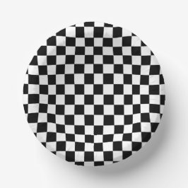 Black White Checkerboard Mönster Birthday
