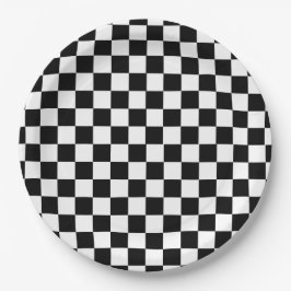 Black White Checkerboard Mönster Birthday