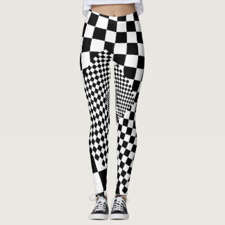 Black & White CheckerboardLeggings Leggings