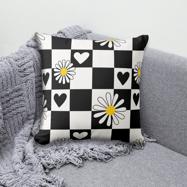 Black White Checkered Nursery Kudde (Skapare uppladdad)