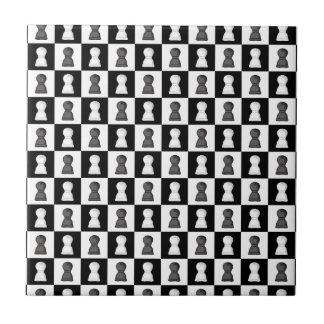 Black & White Chess Allover Chess Board Mönster Kakelplatta