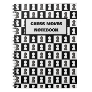 Black & White Chess Board Chess Moves Journal Anteckningsbok
