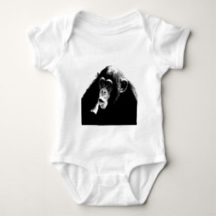 Black White Chimpanzee Tee Shirt