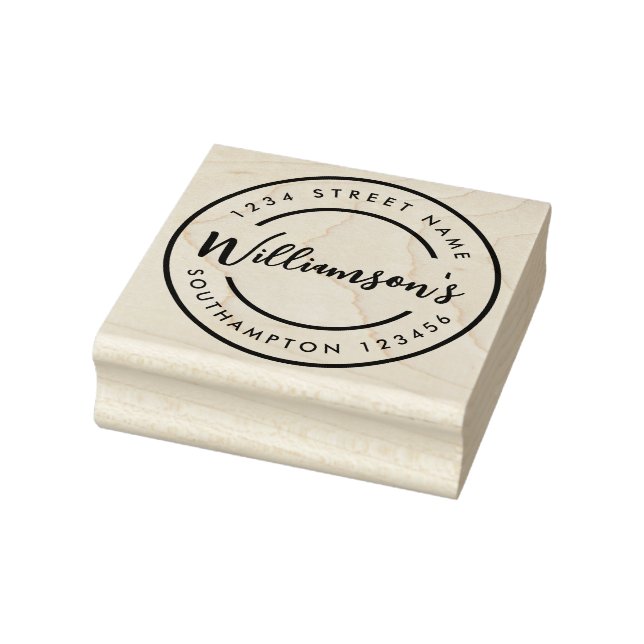 Black White City Town Location Adress Frimärke Stämpel (Stämpel)