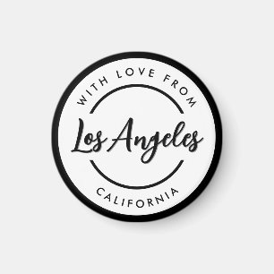Black White City Town Ställe Location Namn Circle Magnet