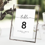 Black White Classic Bröllop Bordsnummer<br><div class="desc">Detta svarta vita klassiska bröllop-bordsnummer är perfekt för ett modernt bröllop. Den enkla och elegant designen har skript av typen klassisk och finare i svartvitt. Det här är ett bordsnummer från dubblans sida. Lägg till varje bordsnummer som du behöver i din kundvagn individuellt.</div>
